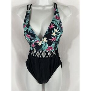 Women's Summer Swimsuit Floral Sexy Beach Pool Swimming Sz M